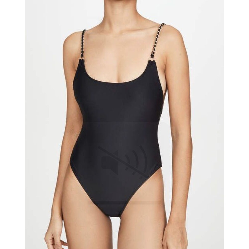 Jonathan Simkhai Swimsuit chain one piece womens Black (small) minimalist beach